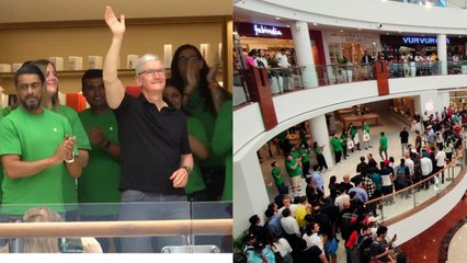 दिल्ली में भी खुल गया एप्पल स्टोर, टिम कुक ने ऐसे किया लोगों का स्वागत