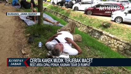 Kakek 62 Tahun Terkapar di Rumput Lelah Terjebak Macet