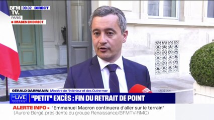 Excès de vitesse: Gérald Darmanin confirme que "la tolérance" est conservée sur l'allure enregistrée
