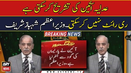 Judiciary can interpret the constitution but not rewrite it: Prime Minister Shehbaz Sharif