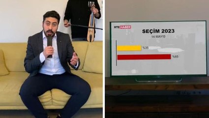 Erdoğan taklidiyle ünlenen Muhammed Nur Nahya, seçim  gecesini canlandırdı