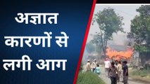 सिद्धार्थनगर: जिले में अज्ञात कारणों से लगी आग, देखें वीडियो