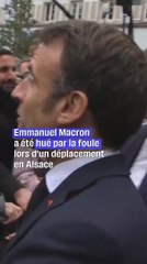 Emmanuel Macron hué par la foule en Alsace #shorts