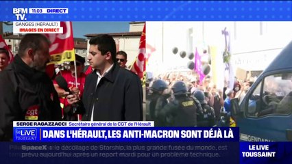 Serge Ragazzacci (CGT): "Il y a une chose qu'Emmanuel Macron ne va pas décider: le jour et l'heure où nous arrêterons nos mobilisations"