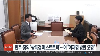 민주·정의 "쌍특검 패스트트랙"…여 "이재명 방탄 오명"