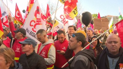 Visite de Macron à Ganges : un bruyant comité d'accueil d'environ 250 personnes