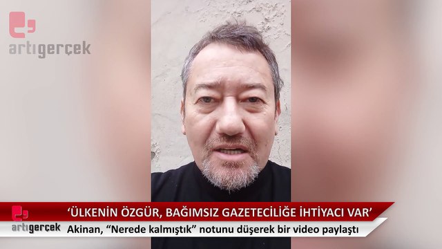 Serdar Akinan: Aynı şekilde devam edeceğim
