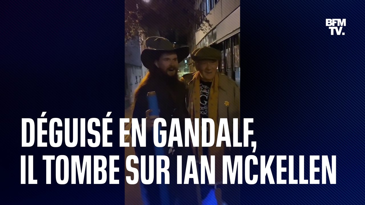 Déguisé en Gandalf, ce fan tombe par hasard sur Ian McKellen, qui incarne le vrai Gandalf au cinéma