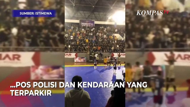 Ricuh! di Kupang Pos Polisi dan Mobil Dibakar OTK