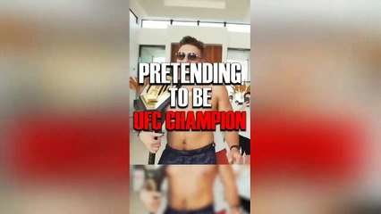 SteveWillDoIt Pretending to be UFC Champion