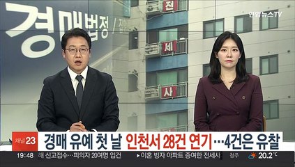 경매 유예 첫 날 인천서 28건 연기…4건은 유찰