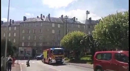 Incendie en cours dans les combles d'un immeuble avenue des Coutures à Limoges