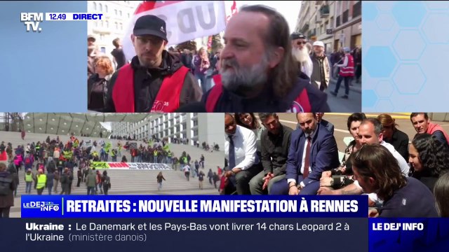Retraites: plusieurs milliers de personnes défilent dans la rue à Rennes ce jeudi
