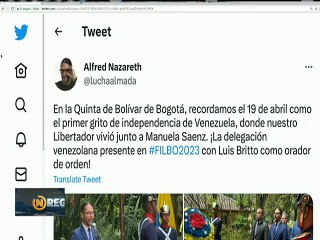 Conmemoran 213 años del Grito de Independencia venezolana en Bogotá