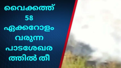 വൈക്കത്ത് വൻ അഗ്നിബാധ; പാടശേഖരo കത്തി നശിച്ചു