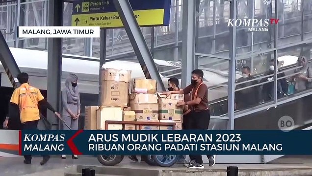 Arus Mudik Lebaran 2023, Ribuan Orang Padati Stasiun Malang