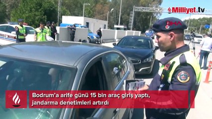 Bodrum’a arife günü 15 bin araç giriş yaptı