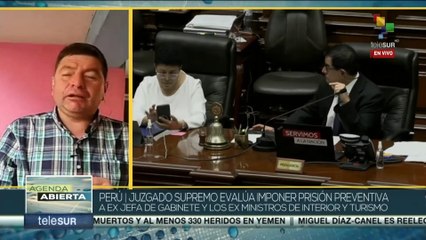 Descargar video: Perú: Juzgado supremo evalúa imponer prisión preventiva a la ex jefa de gabinete y ex ministros