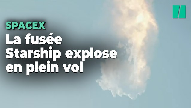 Les images de l'explosion en vol de la fusée Starship, quelques minutes après son décollage
