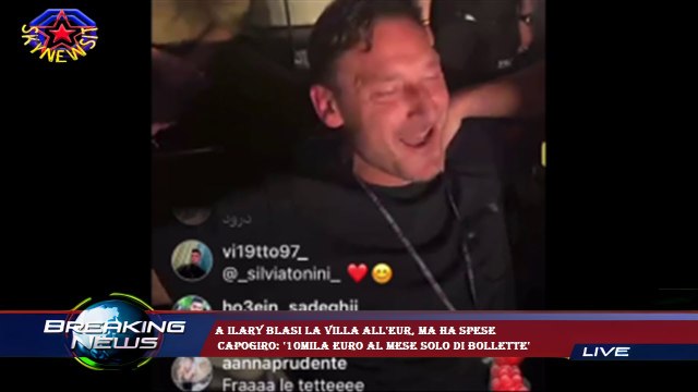 A Ilary Blasi la villa all'Eur, ma ha spese capogiro: '10mila euro al mese solo di bollette'