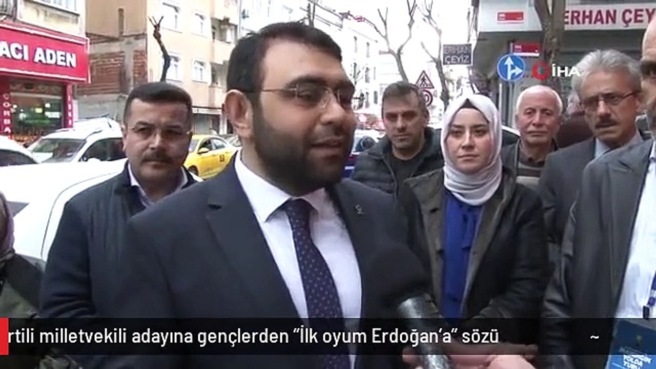AK Partili milletvekili adayına gençlerden "İlk oyum Erdoğan'a" sözü
