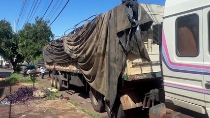 Carreta apreendida com 1.910 kg de maconha tem carga de soja baldeada