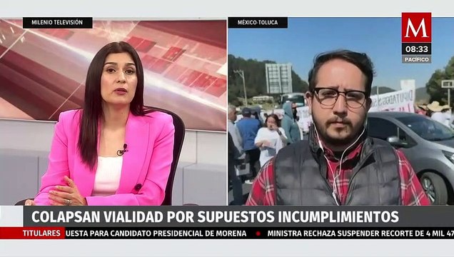 Pobladores colapsan carretera México-Toluca en La Marquesa por incumplimientos de obras