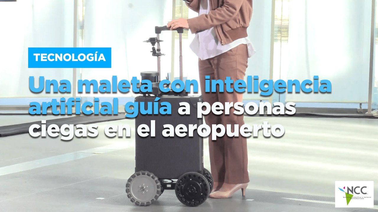 Una maleta con inteligencia artificial guía a personas ciegas en el aeropuerto