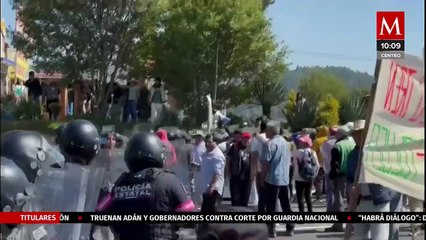 Reportan enfrentamiento entre granaderos y manifestantes en carretera México-Toluca
