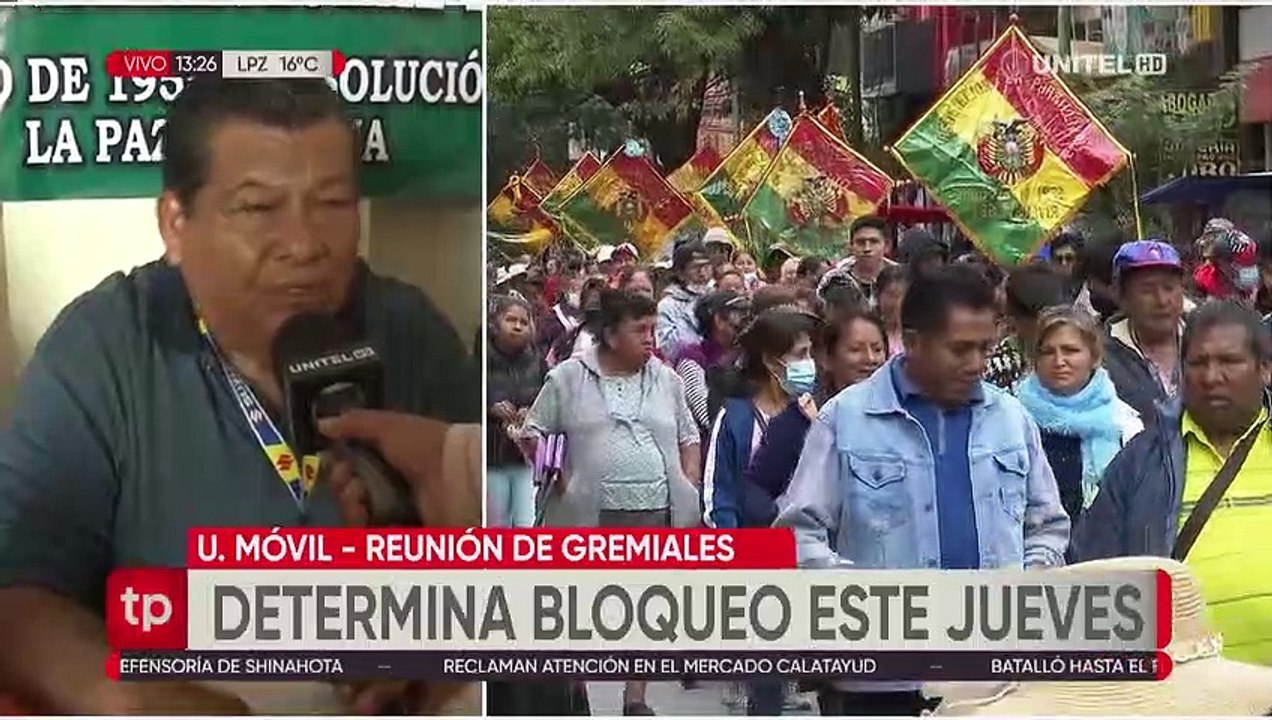 Gremiales fijan bloqueo nacional para el 27 de abril