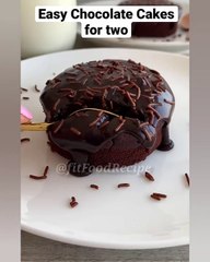 Easy chocolate cakes for two!
