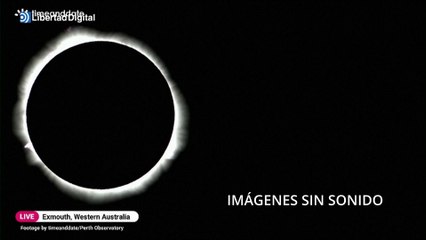 Espectacular eclipse solar total desde el noroeste de Australia