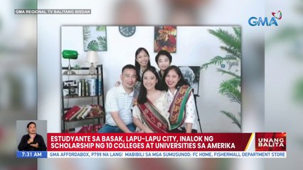 Estudyante sa Basak, Lapu-Lapu City, inalok ng scholarship ng 10 Colleges at Universities sa Amerika | UB
