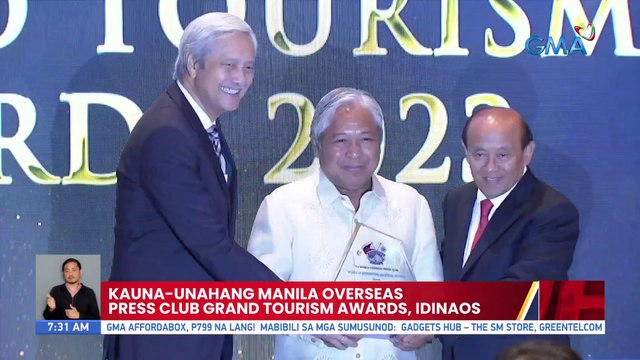 Kauna-unahang Manila Overseas Press Club Grand Tourism Awards, idinaos | UB