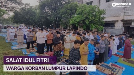 Ratusan Warga Korban Lumpur Lapindo Gelar Salat Id Bersama Pagi Ini