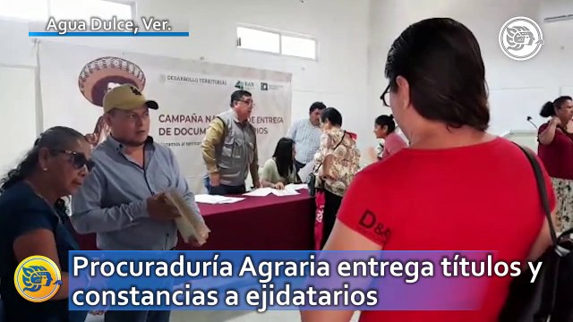 Procuraduría Agraria entrega títulos y constancias a ejidatarios