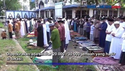 Suasana Salat Idul Fitri 1444 H Warga Muhammadiyah di Makassar