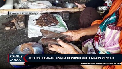 Jelang Lebaran, Usaha Kerupuk Kulit Makin Renyah