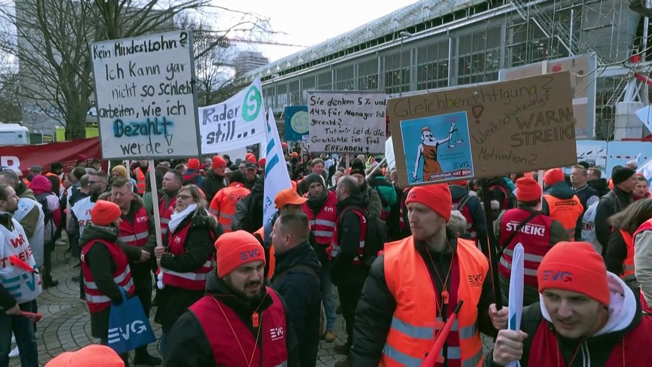 Bundesweiter Warnstreik im Bahnverkehr begonnen