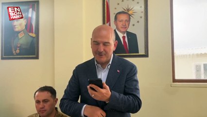 Süleyman Soylu, sınırda Mehmetçik'i yalnız bırakmadı