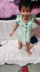 Trishu jumping from Sofa chair-dm
