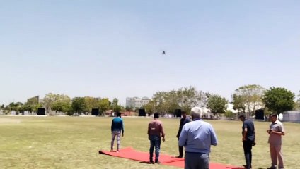 आसमान से ऐसे उतरा सीएम का हैलीकॉप्टर, अशोक गहलोत पहुंचे अजमेर