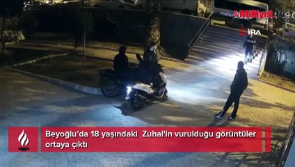Beyoğlu’da 18 yaşındaki  Zuhal'in vurulduğu görüntüler ortaya çıktı