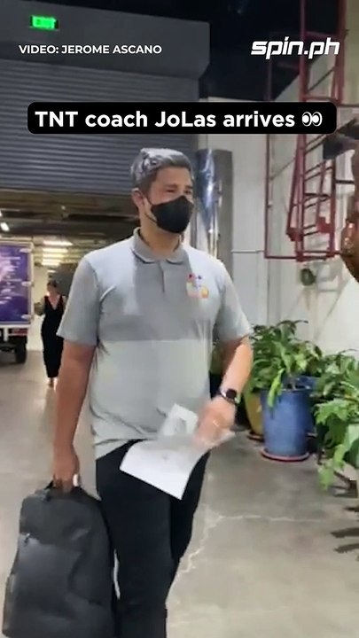 TNT coach JoLas arrives  #PBAFinals