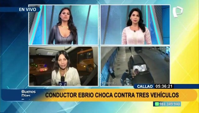 Callao: conductor en aparente estado de ebriedad choca contra tres vehículos