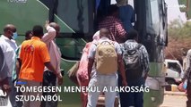 Tömegesen menekül a lakosság Szudánból a harcok elől