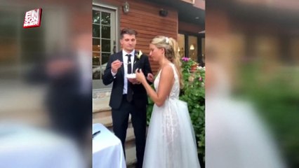 Damat gelinden intikamını aldı