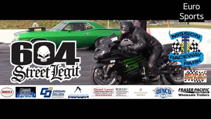 Cars vs Superbikes - drag racing - 604 Street Legit