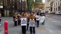 Bowel Cancer Awareness Month 'dirty protest' in Manchester