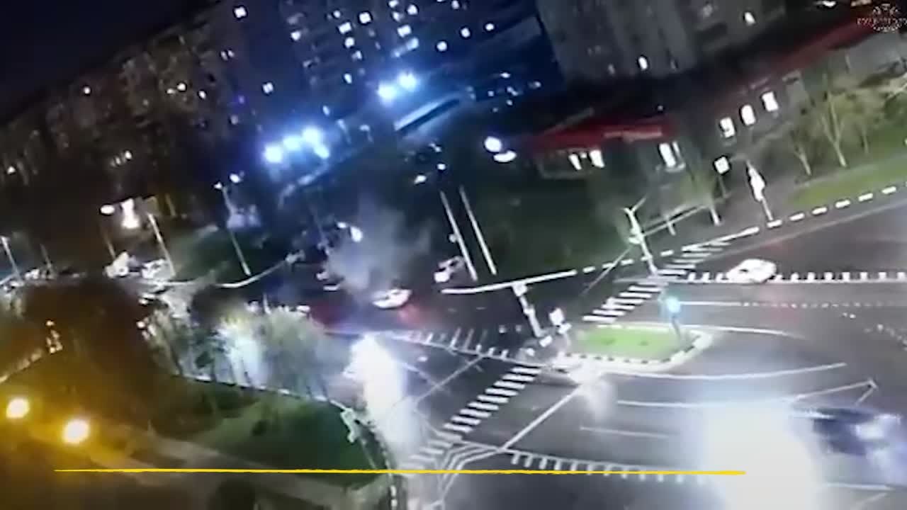 La caída de una bomba sobre Bélgorod